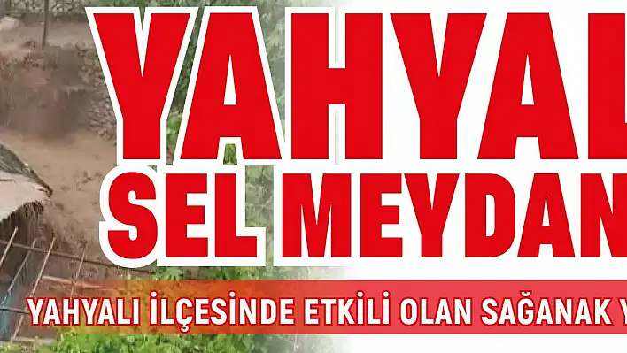 Yahyalı'da sağanak yağış sele neden oldu