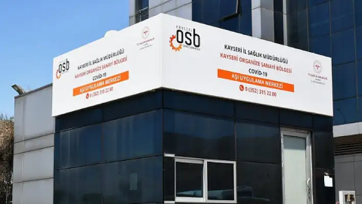 Kayseri OSB'de kovid-19 aşası yapılıyor