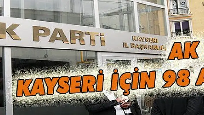 AK PARTİ'DEN KAYSERİ İÇİN 98 ADAY ADAYI