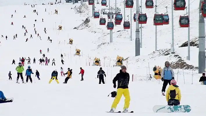 Erciyes, hafta sonunda 50 bin kişiyi ağırladı