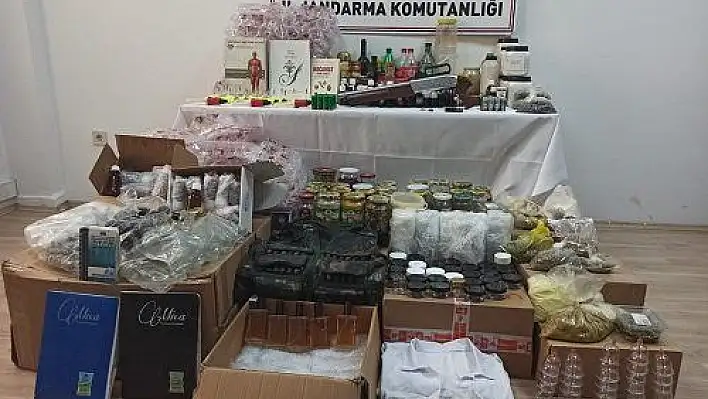 Kayseri'de ilaç yapımında kullanılan kurutulmuş aktar ürünleri ele geçirildi