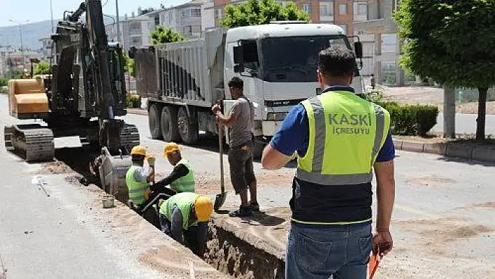 KASKİ, Develi'de içme suyu şebekesini yeniliyor