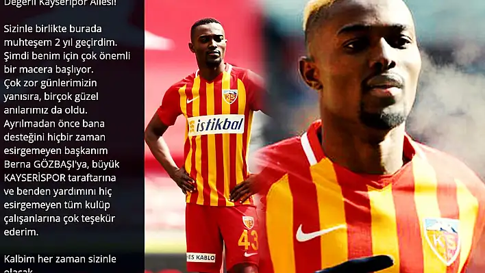 Mensah'tan Kayserispor'a veda...