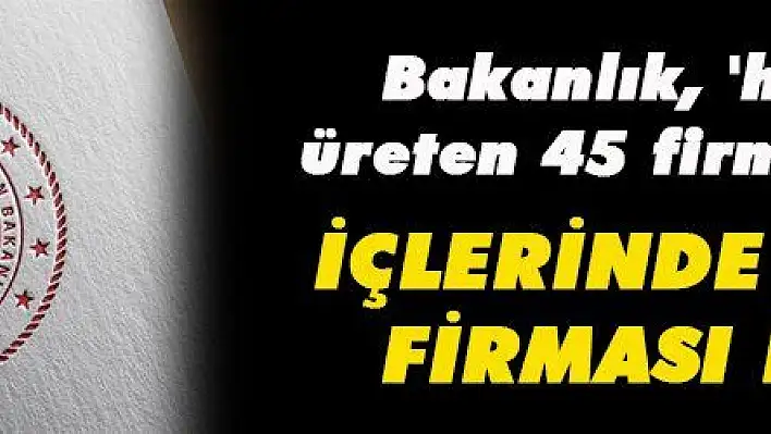 Bakanlık, 'hileli gıda' üreten 45 firmayı ifşa etti