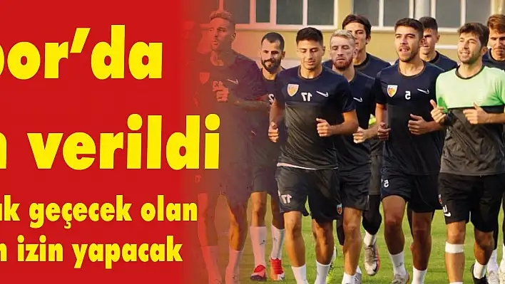 Kayserispor 4 gün izinli