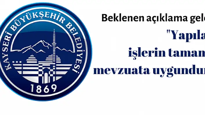 Kayseri Büyükşehir Belediyesi'nden 211 villa parseli ile ilgili açıklama