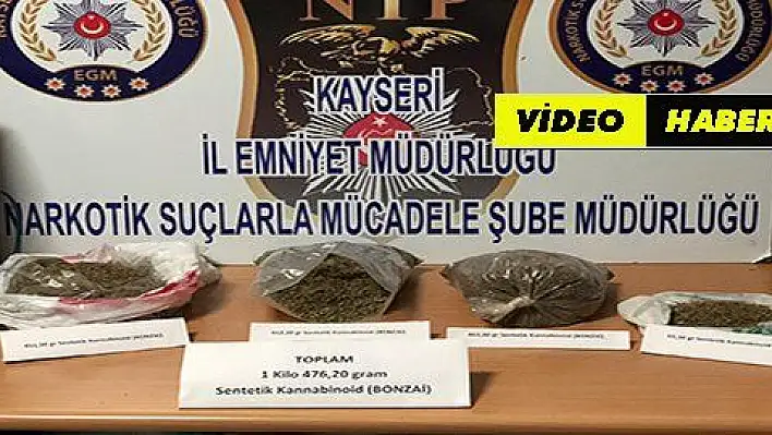 Kayseri'de uyuşturucu operasyonunda 3 gözaltı 