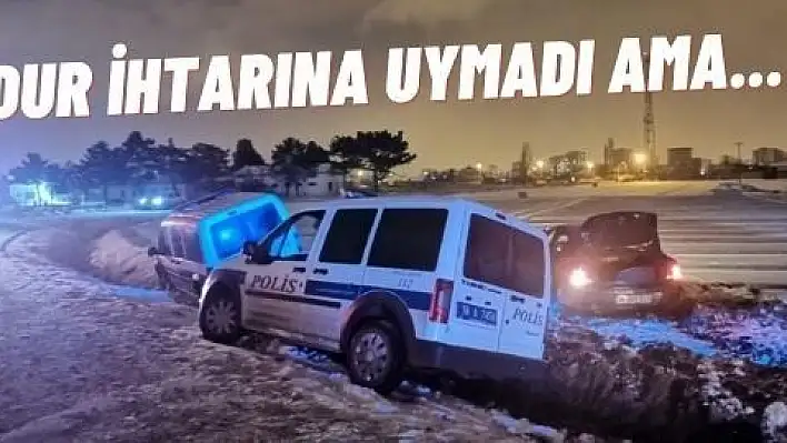 Polisten kaçarken kaza yaptı