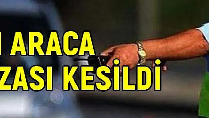 15 bin 81 araca para cezası kesildi