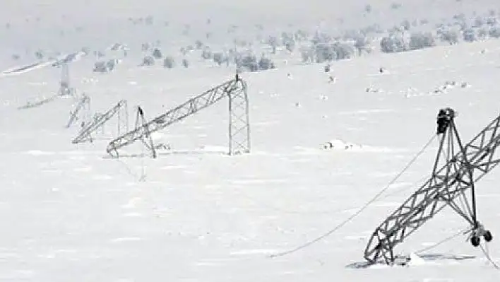 Develi'de şiddet rüzgar elektrik direklerini devirdi, ağaçları yıktı 