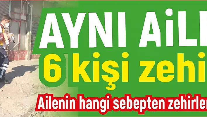 Aynı aileden 6 kişi zehirlendi