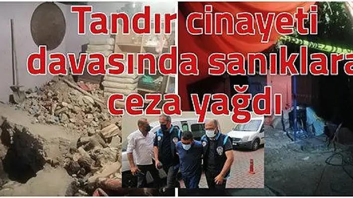 Tandır cinayeti davasında sanıklara ceza yağdı