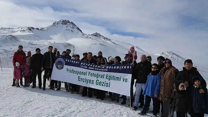 Büyükşehir ile fotoğrafçılar Erciyes'te 