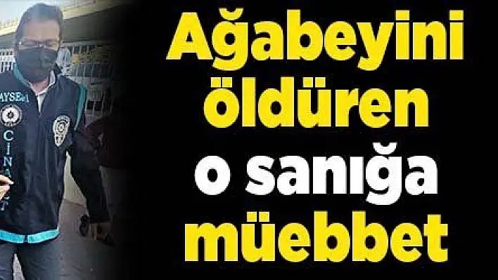 Ağabeyini öldüren o sanığa müebbet