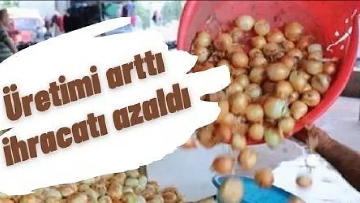 Patates ve kuru soğanın üretimi arttı, ihracatı azaldı