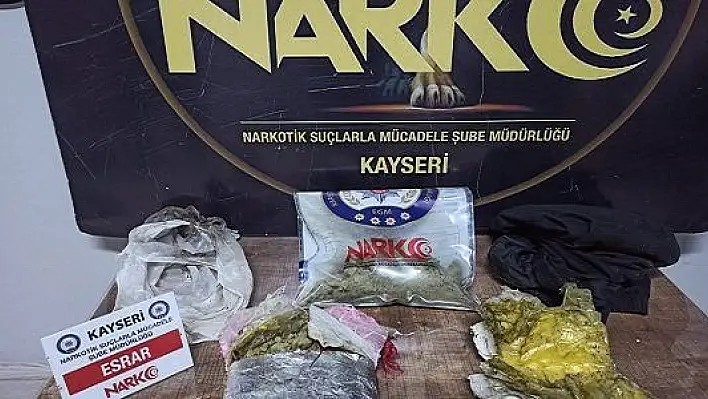 Kayseri'de uyuşturucu taciri 2 kilo esrar ile yakalandı