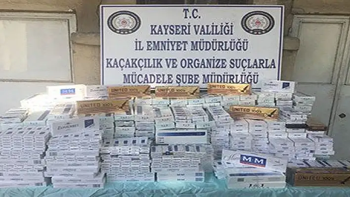 Kayseri'de 2 bin 960 paket kaçak sigara ele geçirildi 