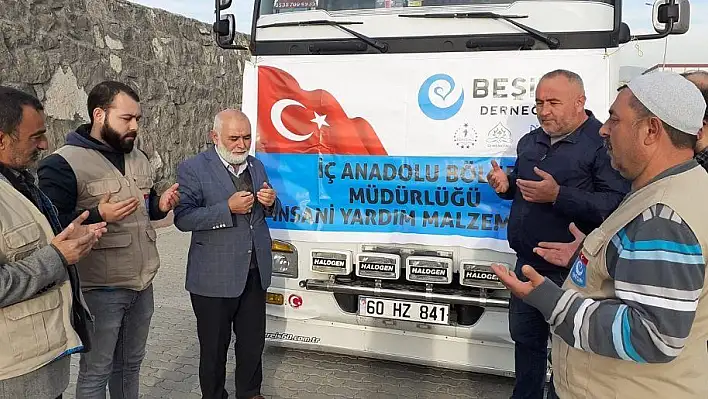 Beşir Derneği, Suriye'deki savaş bölgelerine 1 tır yardım gönderdi