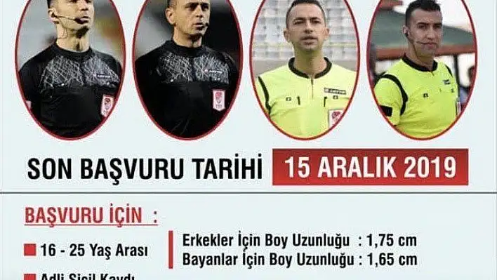 Futbol aday hakem kursu açılıyor