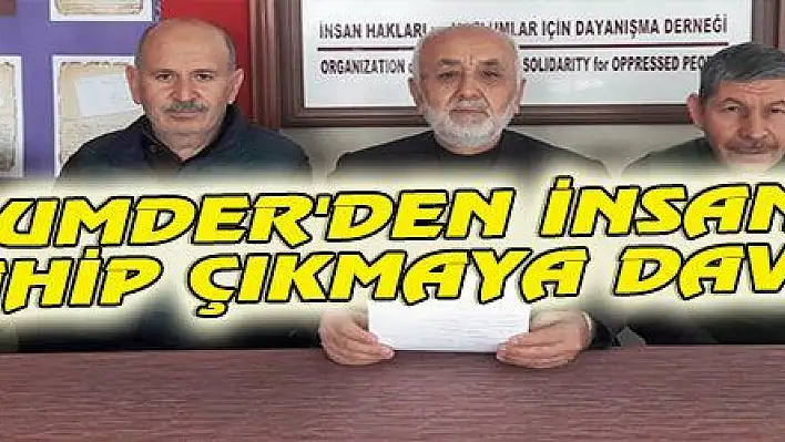 MAZLUMDER'DEN İNSANLIĞA SAHİP ÇIKMAYA DAVET