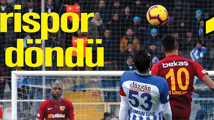 ERZURUMSPOR: 1 KAYSERİSPOR: 1