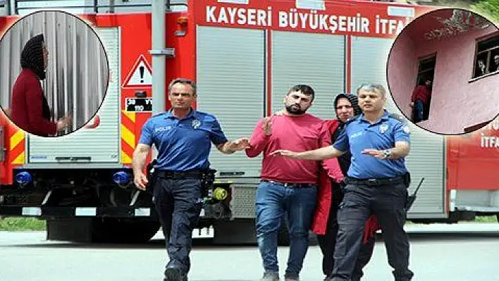 İntihar için 12. katın penceresine çıkan şahsı polis ikna etti 