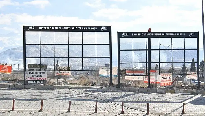 Kayseri OSB'de görüntü kirliliğine son verecek pano