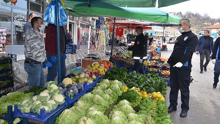 Bünyan'da pazar alanlarında denetim yapıldı