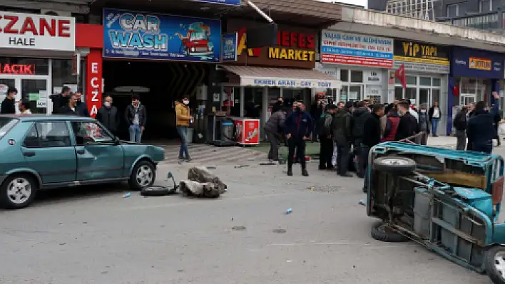 Triportörü otomobille çarpışan sürücü yaralandı