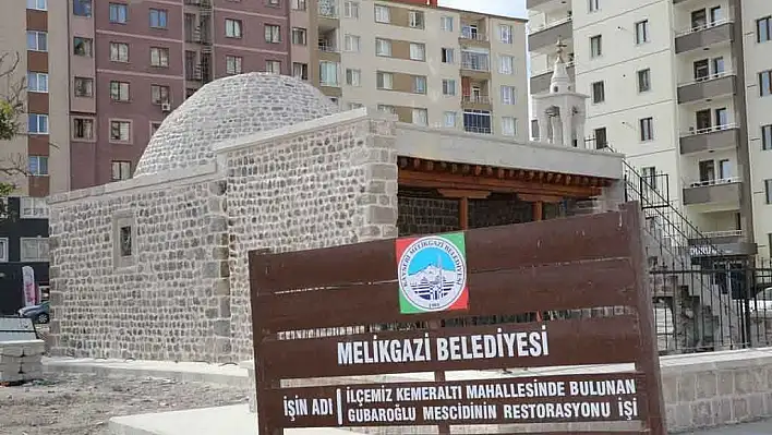 Gubaroğlu Mescidi'nin onarımı Melikgazi Belediyesince yapıldı 