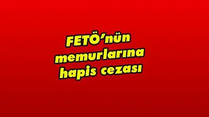 FETÖ'nün memurlarına hapis cezası 