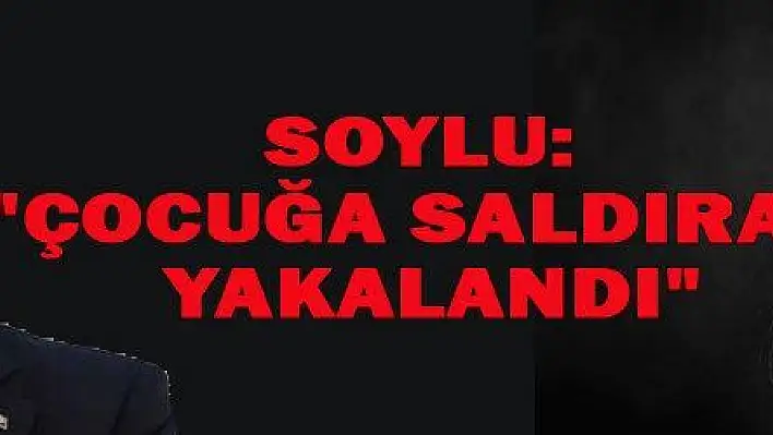 SOYLU: 'ÇOCUĞA SALDIRAN YAKALANDI'