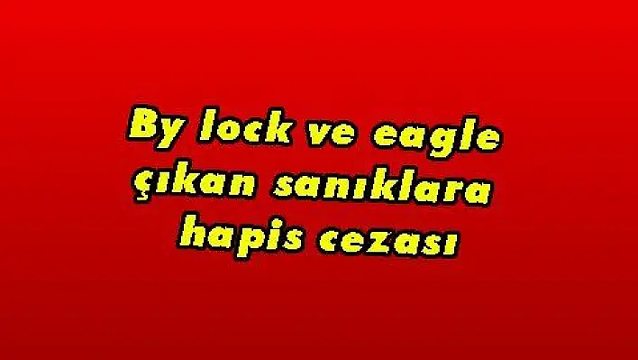 By lock ve eagle çıkan sanıklara hapis cezası