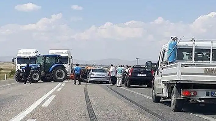 Tomarza-Kayseri karayolunda trafik kazası: 1 yaralı 