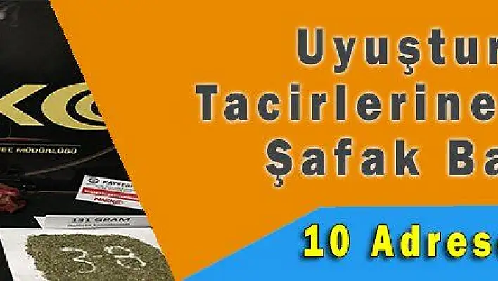 Uyuşturucu Tacirlerine PÖH'lü Şafak Baskını