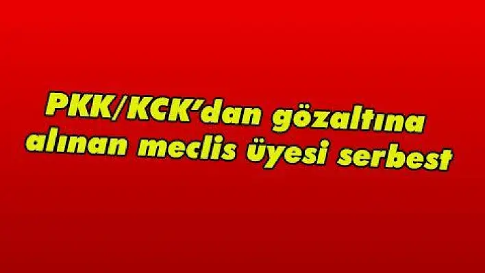 PKK/KCK'dan gözaltına alınan meclis üyesi serbest