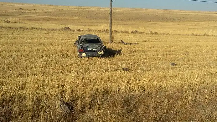 Yoldan çıkan otomobil takla attı: 1 ölü, 3 yaralı 