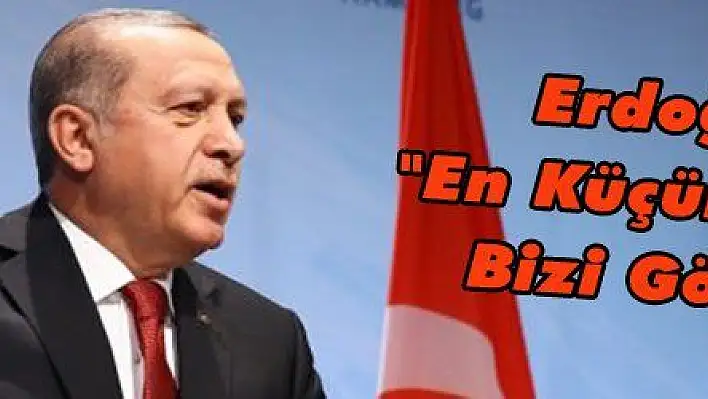 Erdoğan: 'En Küçük Yanlış Bizi Götürür'