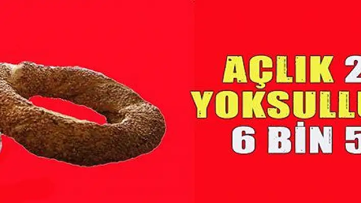 AÇLIK 2 BİN 14, YOKSULLUK SINIRI 6 BİN 561 LİRA