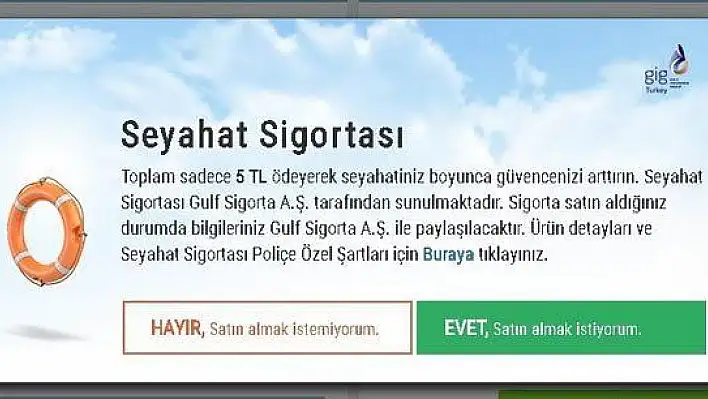 İnternet üzerinden bilet satışında alınan sigorta bedelleri haksız