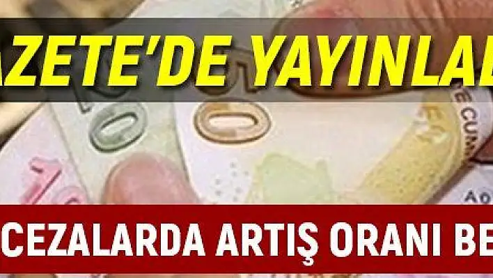 Vergi ve cezalarda artış oranı belli oldu