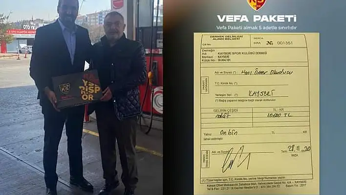 Okuducu'dan Kayserispor'a 10 Bin TL destek