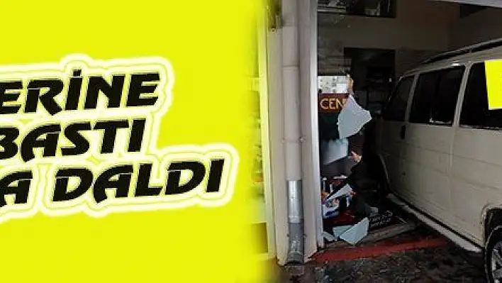 FREN YERİNE GAZA BASTI DÜKKANA DALDI