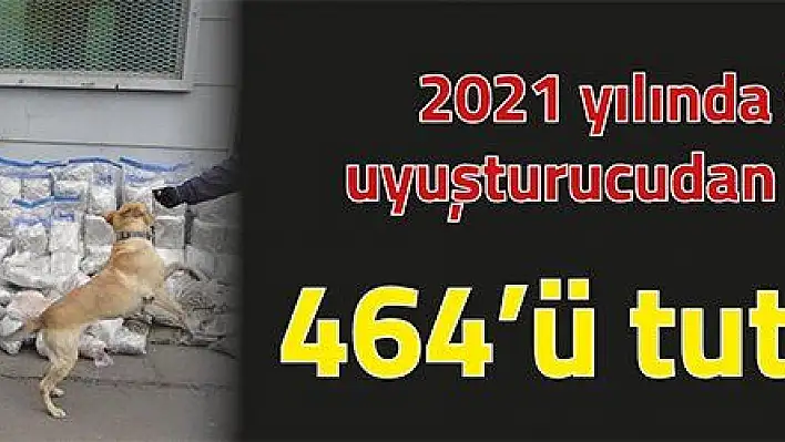 2021 yılında 668 şahsa uyuşturucudan işlem yapıldı, 464'ü tutuklandı