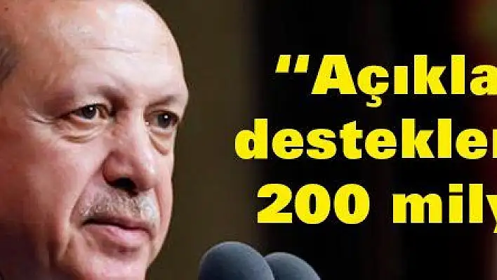 'Açıkladığımız desteklerin tutarı 200 milyar lira'