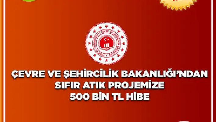 Develi'ye 600 bin TL'lik sıfır atık hibesi