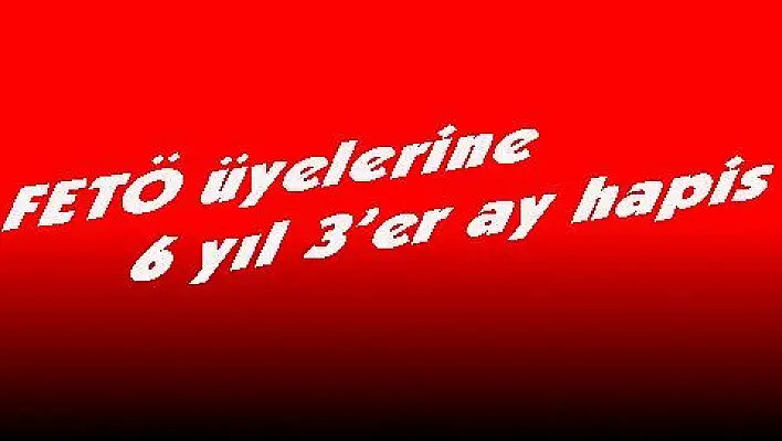 FETÖ üyelerine 6 yıl 3'e ay hapis