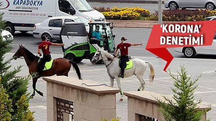 Atlı polislerden 'korona' denetimi