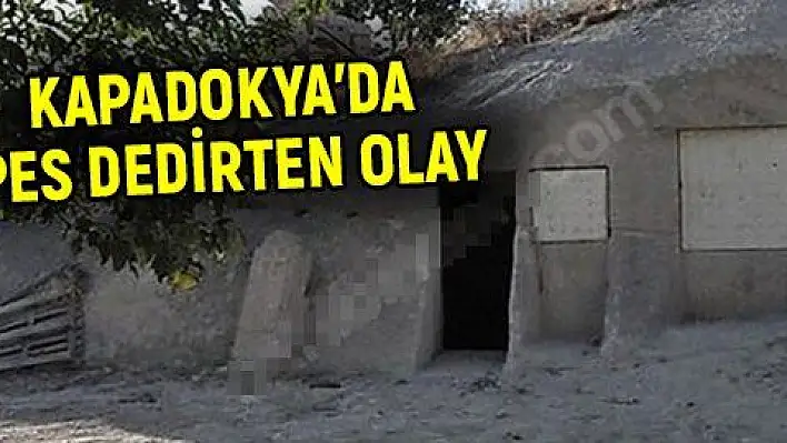 Kapadokya'da pes dedirten görüntü Kayalar oyuldu, 'butik otel' olarak satışa sunuldu