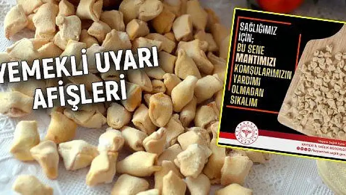 İl Sağlık Müdürlüğünde yemekli uyarı afişleri